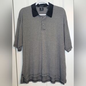 Mercedes Benz Pinstripe Polo Shirt Size L